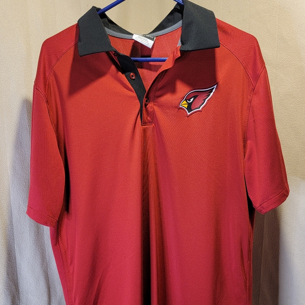 3/$10 Men's Arizona Cardinals NFL Short Sleeve Nike Polo Size Large